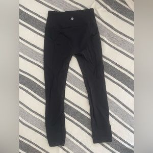 Lululemon cropped black leggings size 4